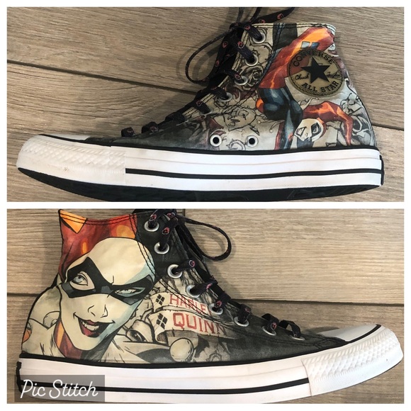 Converse Harley QuinnChuck Taylor Sneakers Artistic Design